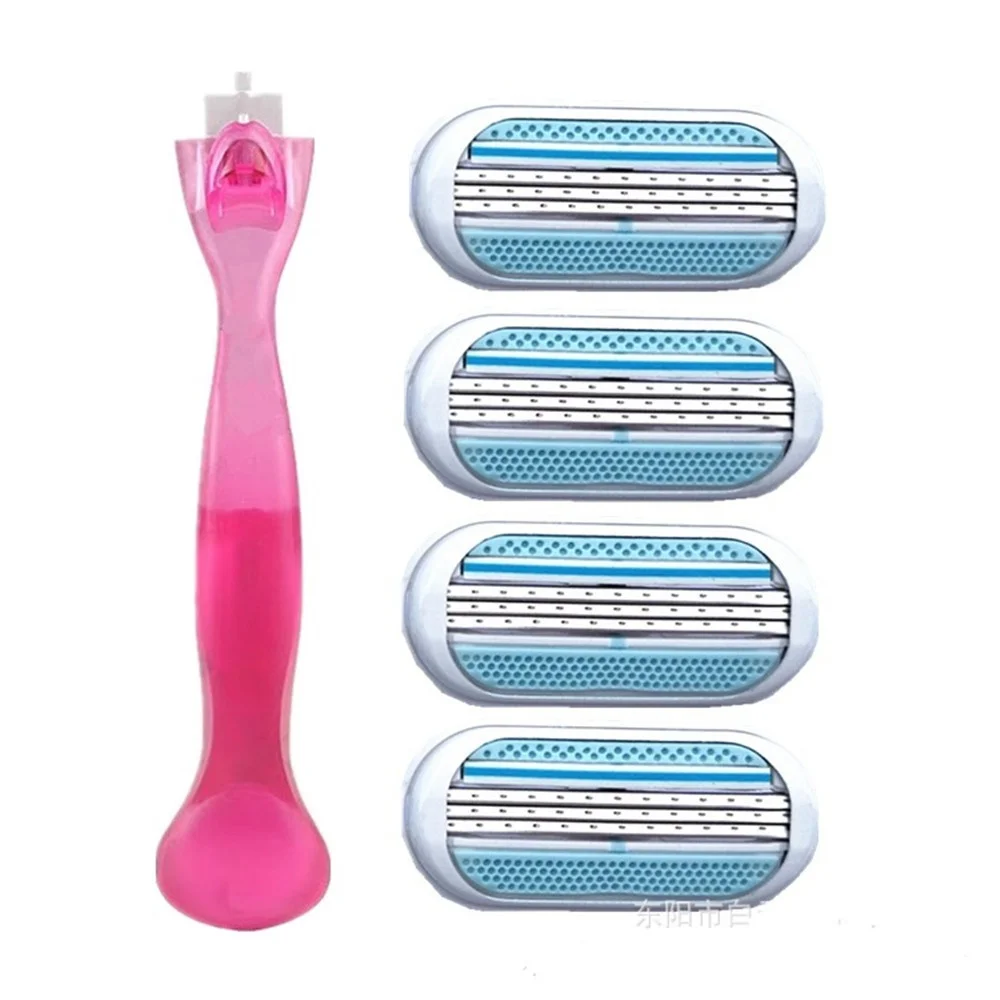 Manual Shaving Women Razors 1 Razor Handle 4 Replaceable Shaving Razor Blades remove Hair Safety for Lady Portable lovely
Manual Shaving Women Razors 1 Razor Handle 4 Replaceable Shaving Razor Blades remove Hair Safety for Lady Portable lovely