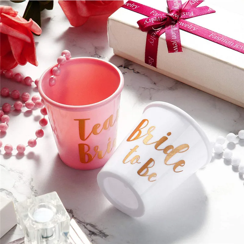 6pcs Team Bride Necklace Pink Plastic Cup Necklace Wedding Girls Favor Birde To Be Decor Hen Party Bachelor Party Wedding Decor
6pcs Team Bride Necklace Pink Plastic Cup Necklace Wedding Girls Favor Birde To Be Decor Hen Party Bachelor Party Wedding Decor