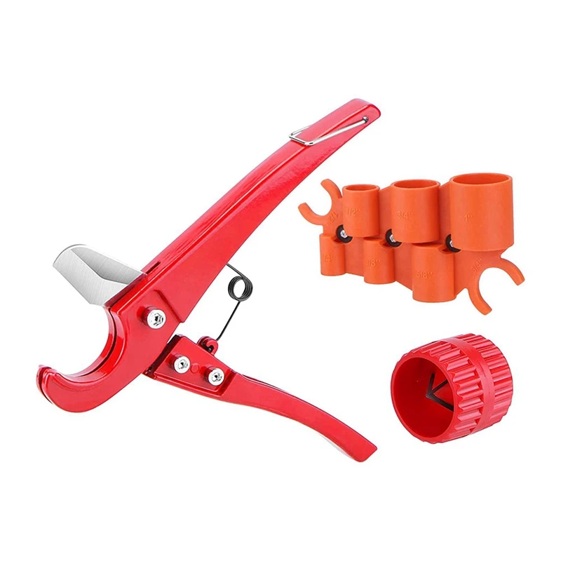 Deburring Tool Kit,PVC Pipe Tubing Cutter Depth Gauge And Pipe Cutter Tool, Inner Outer Reamer Pipe Tubing Chamfer Tool 
Deburring Tool Kit,PVC Pipe Tubing Cutter Depth Gauge And Pipe Cutter Tool, Inner Outer Reamer Pipe Tubing Chamfer Tool