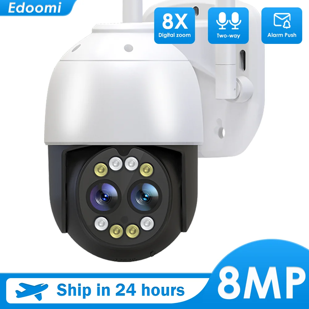 8MP 4K Dual Lens WiFi IP Camera Outdoor CCTV Video Surveillance 8X Zoom PTZ 2K Security Support Onvif Two Way Audio ICsee Alexa
8MP 4K Dual Lens WiFi IP Camera Outdoor CCTV Video Surveillance 8X Zoom PTZ 2K Security Support Onvif Two Way Audio ICsee Alexa