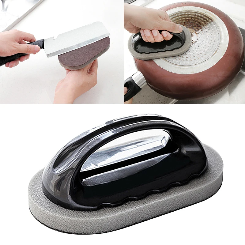 Emery Sponge With Handle Sponge Cleaning Brush Descaling Knife Pan Pot Cleaner Strong Decontamination Brushes Kitchen Supplies
Emery Sponge With Handle Sponge Cleaning Brush Descaling Knife Pan Pot Cleaner Strong Decontamination Brushes Kitchen Supplies