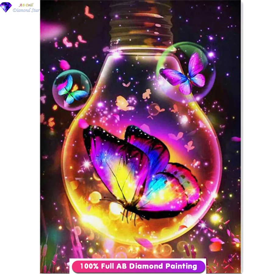 5D DIY Diamond Painting colorful butterfly Full AB drill Square&Round mosaic embroidery Cross stitch home decor
5D DIY Diamond Painting colorful butterfly Full AB drill Square&Round mosaic embroidery Cross stitch home decor