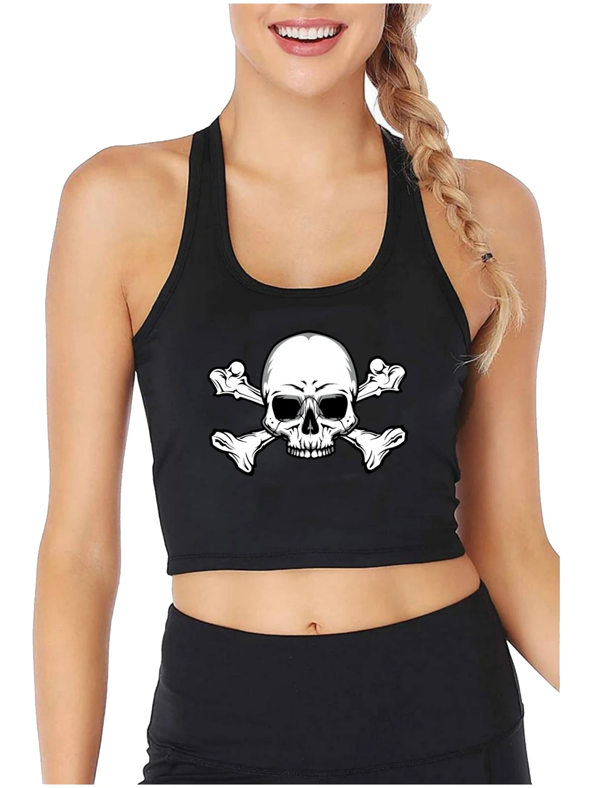 Skull Bones Comic Harajuku Print Sexy Rock Punk Crop Top Women's Funny Gothic Tank Tops Cotton Sports Fitness Training Camisole
Skull Bones Comic Harajuku Print Sexy Rock Punk Crop Top Women's Funny Gothic Tank Tops Cotton Sports Fitness Training Camisole