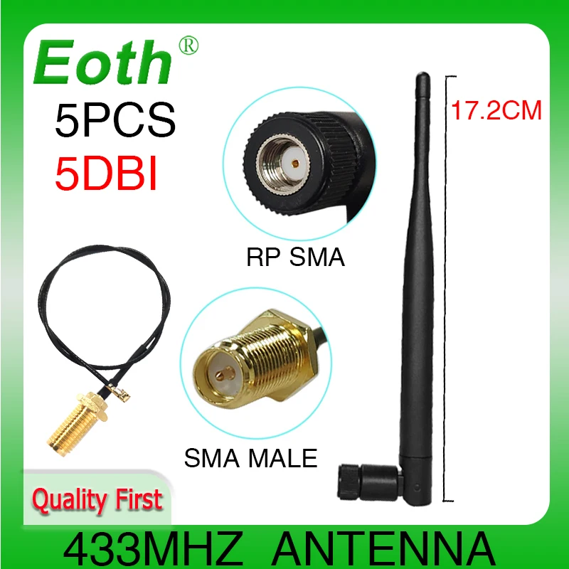 EOTH 5 шт. 433mhzantenna 5dbi sma разъем lora iot модуль lorawan сигнальный приемник ipex 1 SMA Штекерный Удлинительный кабель
EOTH 5 шт. 433mhzantenna 5dbi sma разъем lora iot модуль lorawan сигнальный приемник ipex 1 SMA Штекерный Удлинительный кабель
