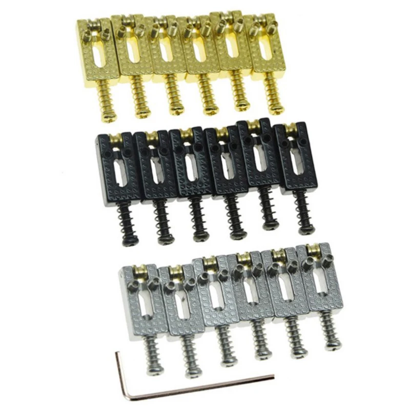 6 роликовых мостовых седлов Tremolo с гаечным ключом для электрогитары Strat Tele
6 роликовых мостовых седлов Tremolo с гаечным ключом для электрогитары Strat Tele