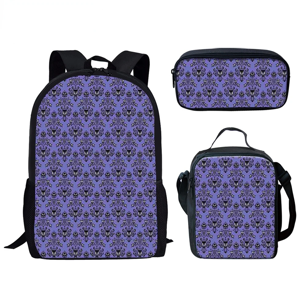 School Bag Set Backpacks for Teenage Boys Girls Purple Haunted Mansion Printing 3pcs Daily Book Bags Mochilas
School Bag Set Backpacks for Teenage Boys Girls Purple Haunted Mansion Printing 3pcs Daily Book Bags Mochilas