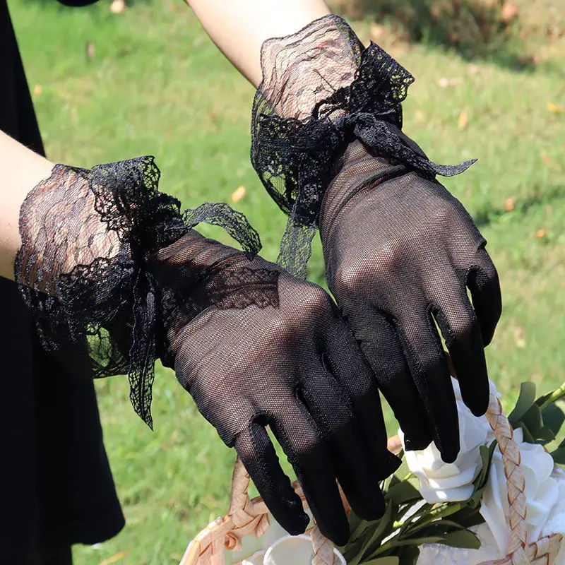 Summer sun protection lace gloves mesh thin breathable stretch black sexy elegant hand socks outdoor UV protection
Summer sun protection lace gloves mesh thin breathable stretch black sexy elegant hand socks outdoor UV protection