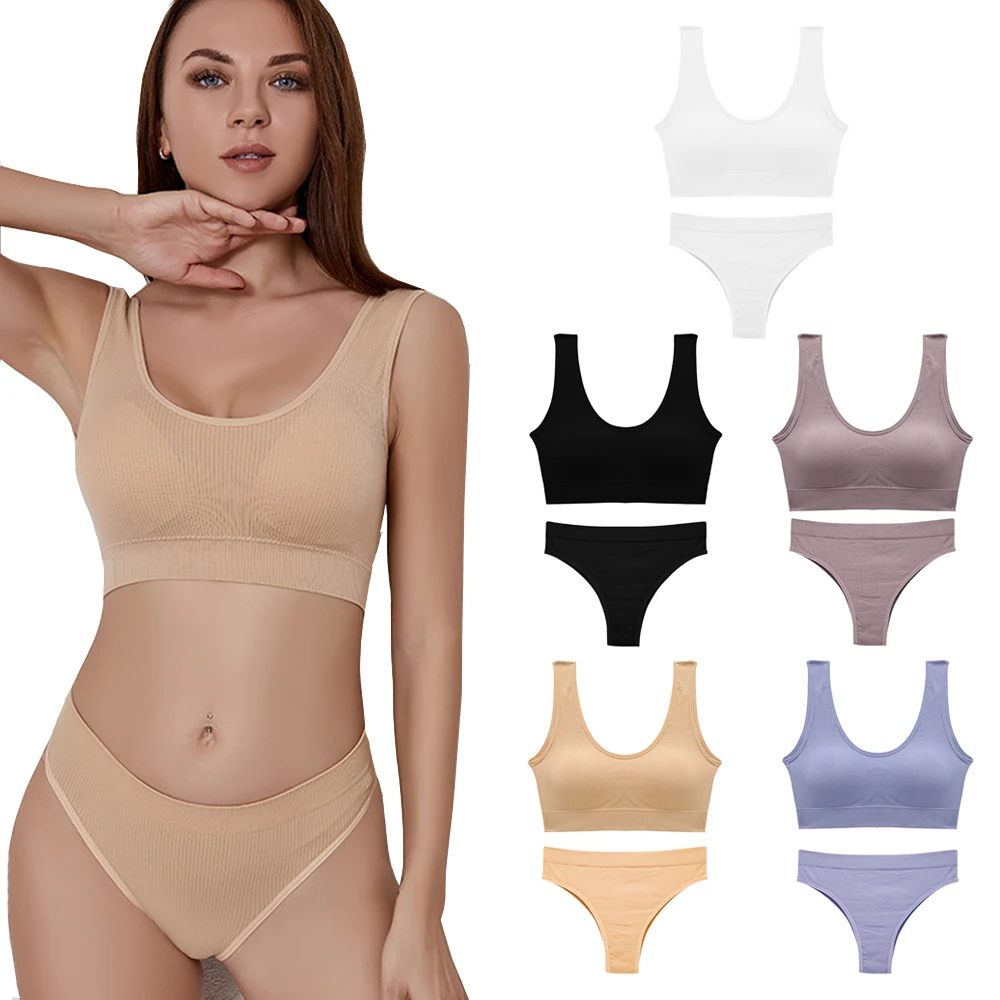 2Pcs Seamless Bra Set Sexy Women Sports Bra G-String Panties Seamless Bra Thong Lingerie Fitness CropTop Underwear Spots
2Pcs Seamless Bra Set Sexy Women Sports Bra G-String Panties Seamless Bra Thong Lingerie Fitness CropTop Underwear Spots