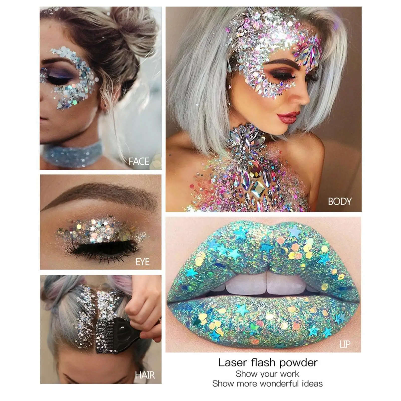Eye Glitter Nail Hair Body Face Stickers Gel Art Loose Diamond Rhinestones Cream Makeup Festival Sequins Party Jewels Decor Z5w8
Eye Glitter Nail Hair Body Face Stickers Gel Art Loose Diamond Rhinestones Cream Makeup Festival Sequins Party Jewels Decor Z5w8