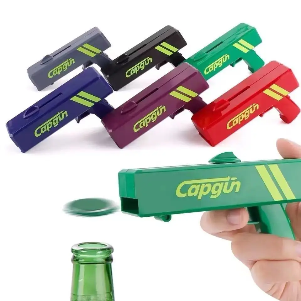 Cap Gun Beer Bottle Opener Portable Beverage Drinking Opening Gun Cap Launcher Shooter Party Supply Bar Tool Kitchen Accessories
Cap Gun Beer Bottle Opener Portable Beverage Drinking Opening Gun Cap Launcher Shooter Party Supply Bar Tool Kitchen Accessories