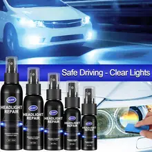 Car Headlight Polishing Repair Fluid Agent 10/20/30/50ml/100ml Auto Light Restore Headlamp Cleaner Oxidation Dirt Remover Spray