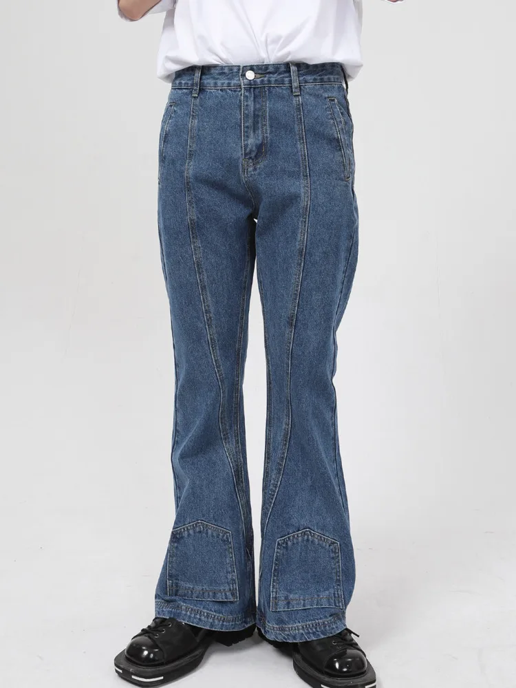 SYUHGFA Men Clothing 2022 Spring Autumn Korean Streetwear Fashion Personality Straight Blue Jeans Casual Loose Denim Trousers
SYUHGFA Men Clothing 2022 Spring Autumn Korean Streetwear Fashion Personality Straight Blue Jeans Casual Loose Denim Trousers