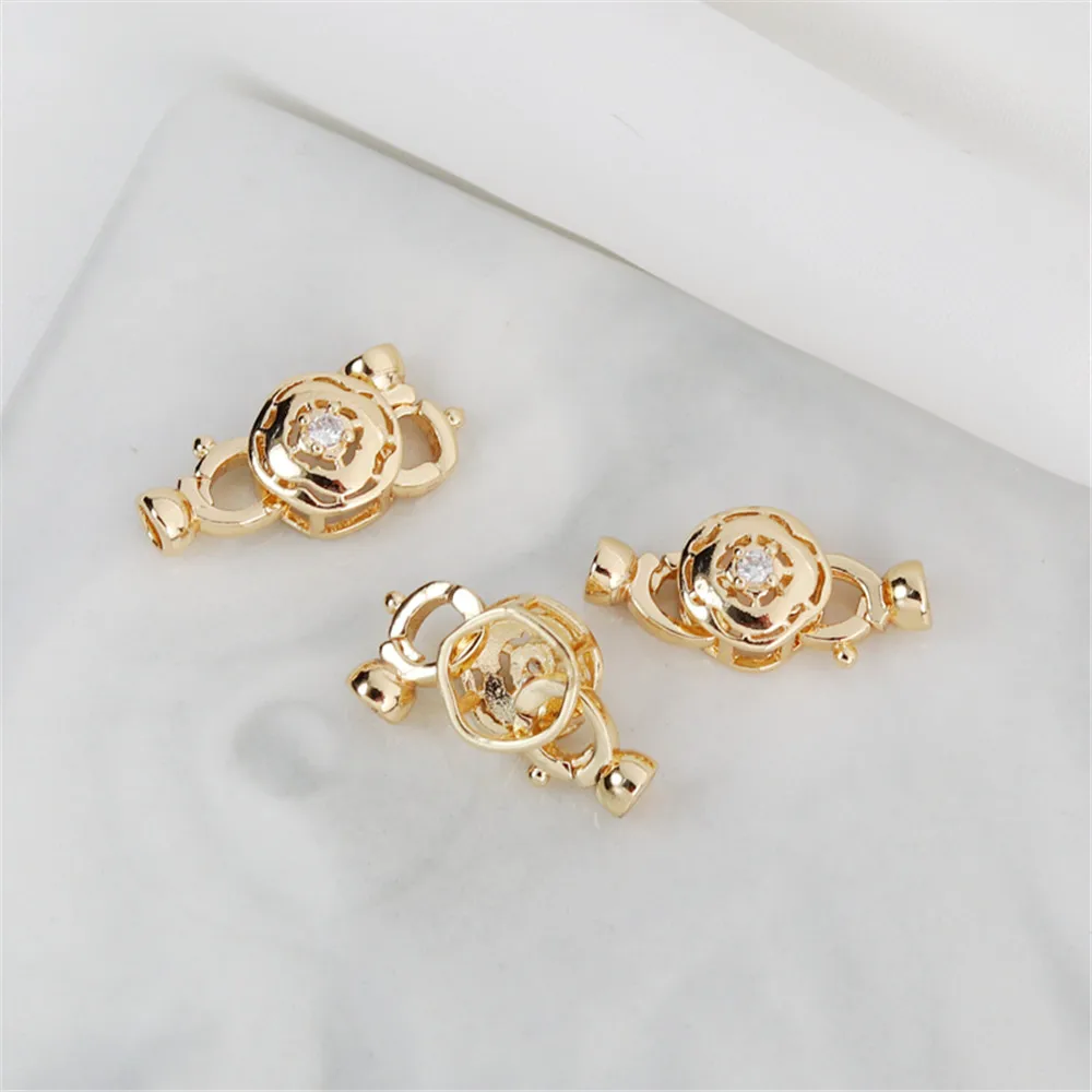 14K set zirconia small size hollow necklace bracelet 8mm double buckle head link buckle round diy jewelry accessories
14K set zirconia small size hollow necklace bracelet 8mm double buckle head link buckle round diy jewelry accessories