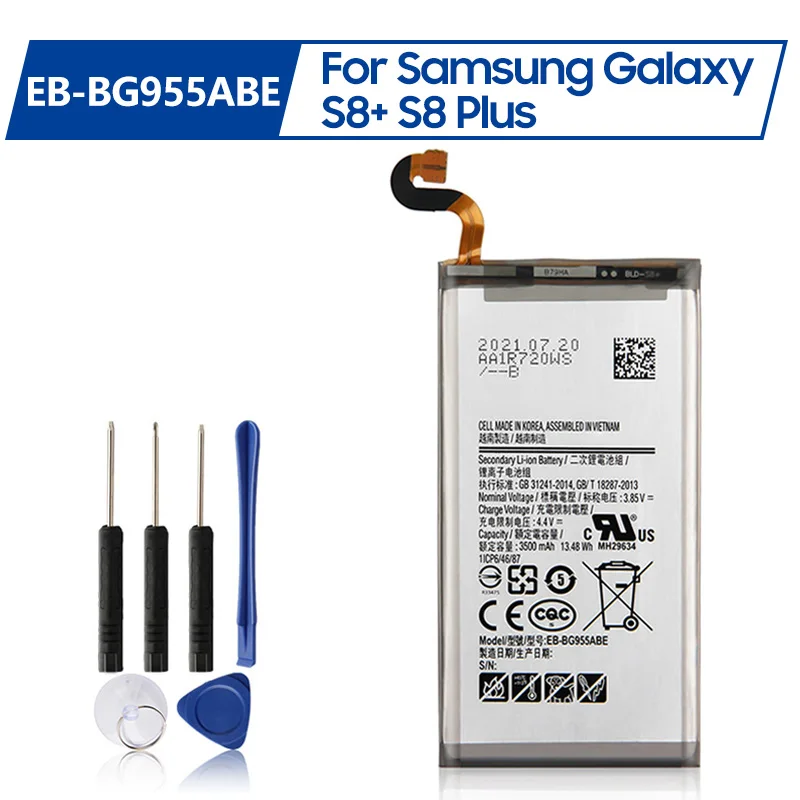 

New Replacement Battery EB-BG955ABA EB-BG955ABE For Samsung GALAXY S8+ G9550 GALAXY S8 Plus S8Plus SM-G9550 SM-G955 3500mA