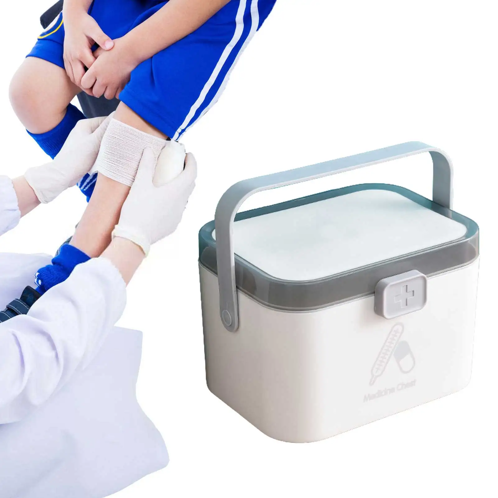 Medicine Box Portable Handled Medicine First Aid Box 2-Tier Medicine Storage Containers Buckle Medicine Box For Travel Car Home
Medicine Box Portable Handled Medicine First Aid Box 2-Tier Medicine Storage Containers Buckle Medicine Box For Travel Car Home