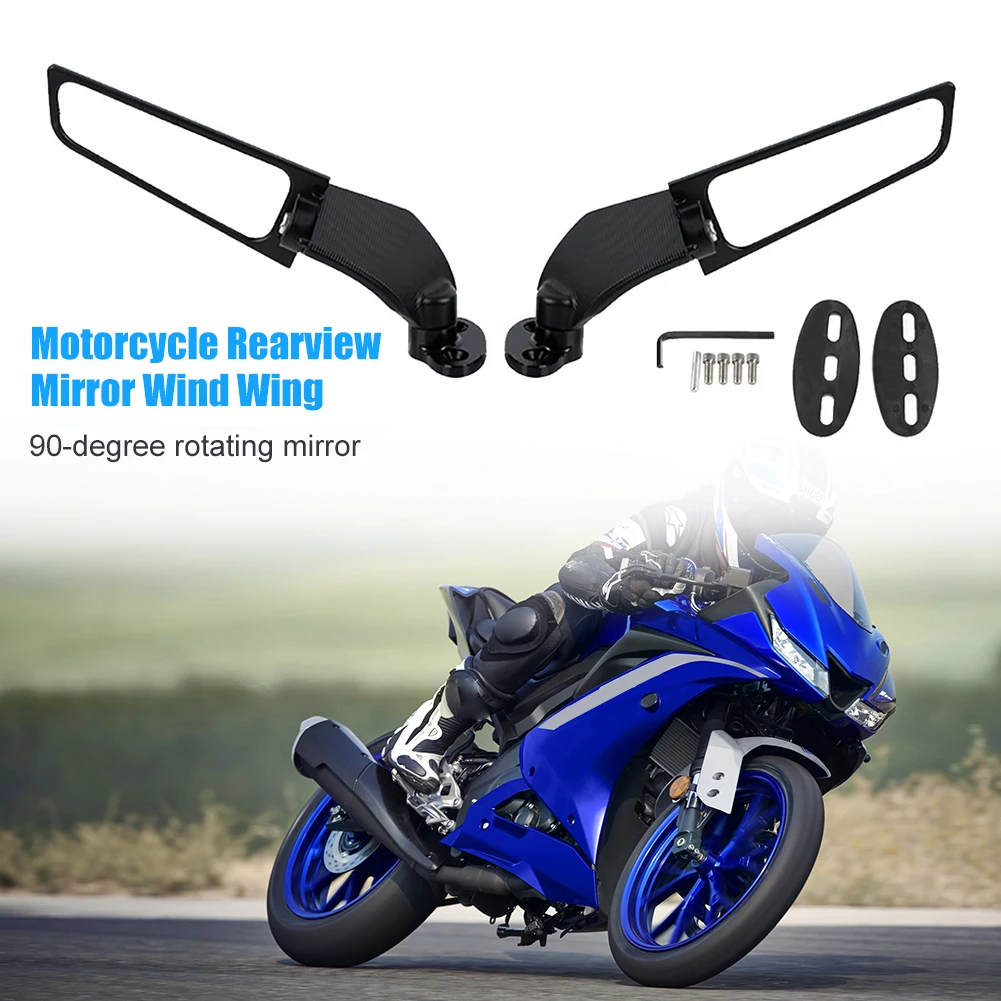 1Pair Motorcycle Rearview Mirror Wind Wing Aluminum Aloy Adjustable Bracket Modification Mirror Spoiler for Kawasaki Yamaha BMW
1Pair Motorcycle Rearview Mirror Wind Wing Aluminum Aloy Adjustable Bracket Modification Mirror Spoiler for Kawasaki Yamaha BMW