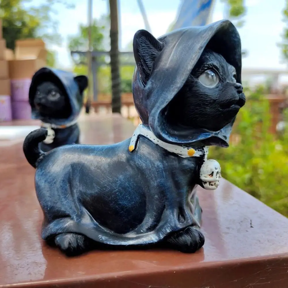 Cute Magic Devil Black Cat Halloween Desktop Ornament Garden Animal Statue Figurine Resin Crafts Home Decore Lawn Desk Sculpture
Cute Magic Devil Black Cat Halloween Desktop Ornament Garden Animal Statue Figurine Resin Crafts Home Decore Lawn Desk Sculpture