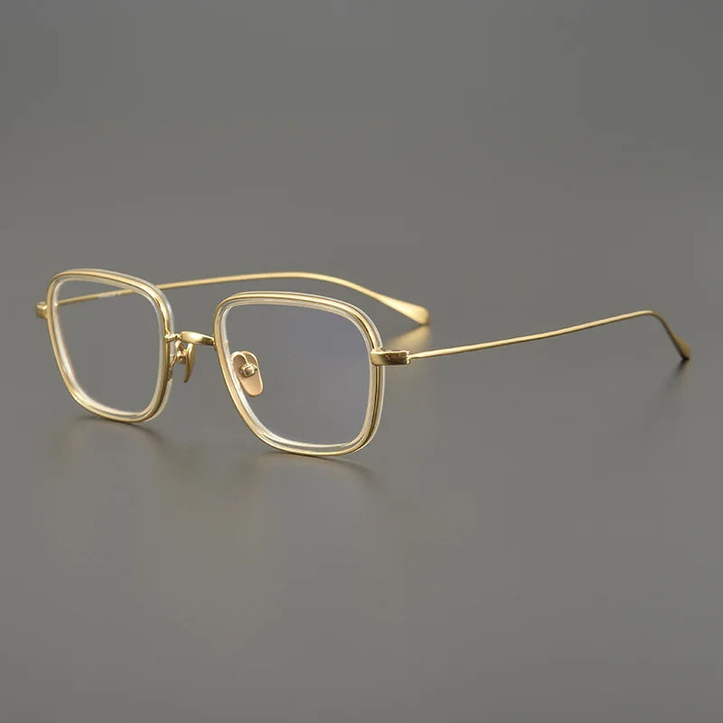 Japanese Hand-made Pure Titanium Golden Glasses Frame Ultra-light Retro Eyeglasses Prescription
Japanese Hand-made Pure Titanium Golden Glasses Frame Ultra-light Retro Eyeglasses Prescription