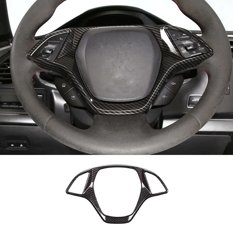 

Для 2014-2019 Chevrolet Corvette C7 ABS Стильный автомобильный Стайлинг из углеродного волокна Автомобильное рулевое колесо аксессуары для автомобиля