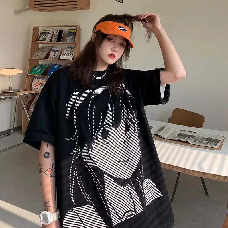 2022 New Couples Wear Trend Round Neck T-Shirt Summer Plus Size Loose Breathable Unisex Tops Hip Hop Versatile Anime Streetwear
2022 New Couples Wear Trend Round Neck T-Shirt Summer Plus Size Loose Breathable Unisex Tops Hip Hop Versatile Anime Streetwear