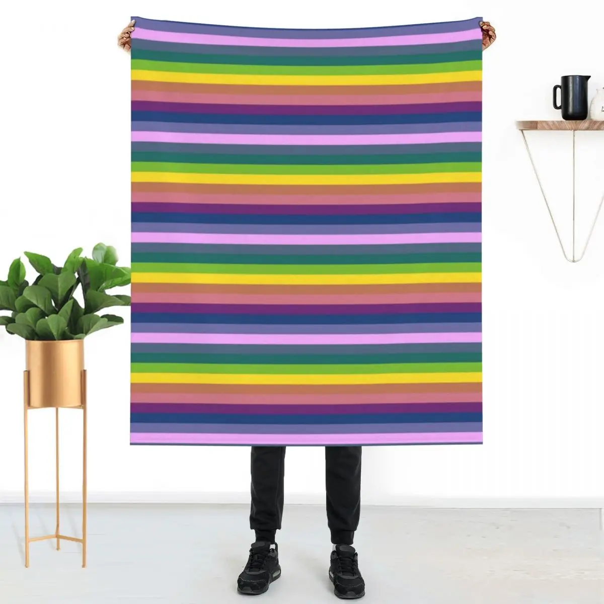80S Stripes Blanket Colorful Stripe Line Pattern Cozy Big Thick Throw Blanket Winter Warm Knee Blankets 
80S Stripes Blanket Colorful Stripe Line Pattern Cozy Big Thick Throw Blanket Winter Warm Knee Blankets
