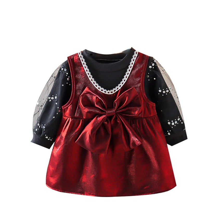 Spring Girls Dresses Lace Sleeve Tshirt+sleeveless Red Dress 2pc Suit Korean Version Children's Clothing Party Costumes Dresses
Spring Girls Dresses Lace Sleeve Tshirt+sleeveless Red Dress 2pc Suit Korean Version Children's Clothing Party Costumes Dresses
