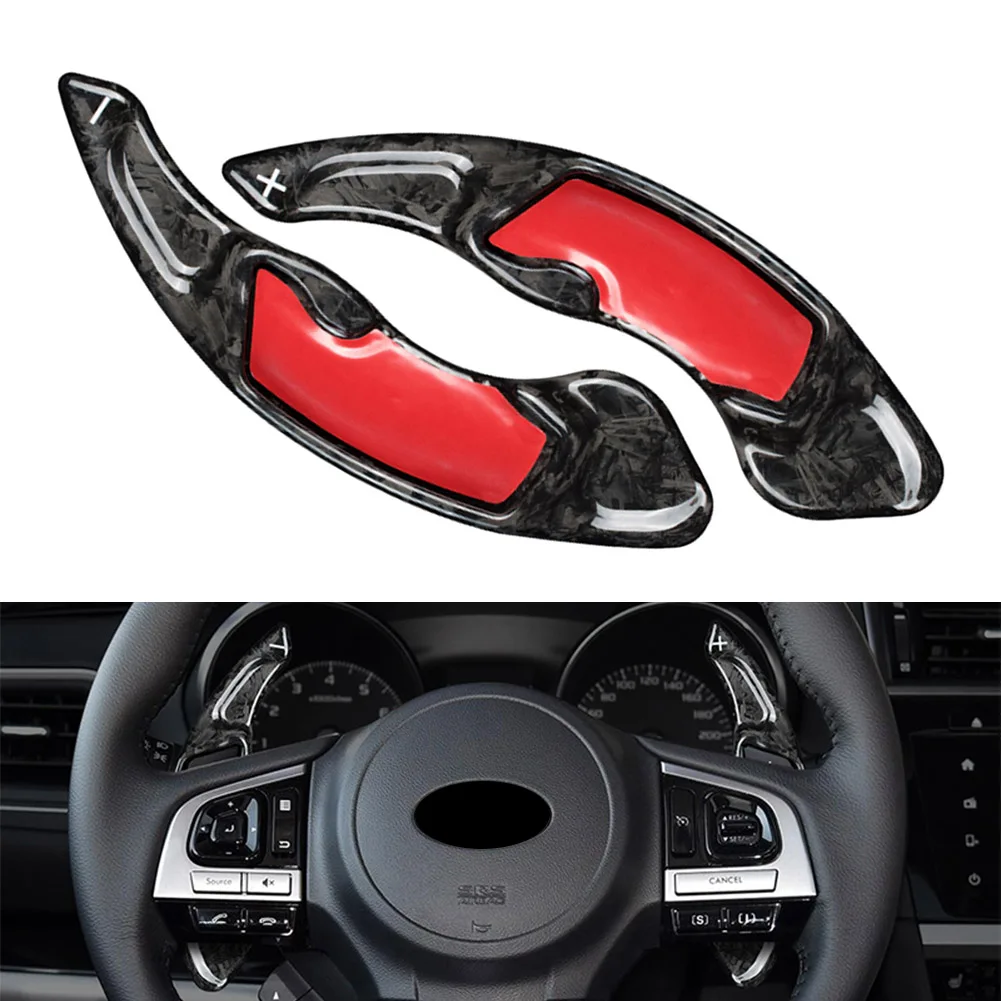 

1Pair Forged Carbon Fiber Car Steering Wheel Paddle Shifter Extension For Subaru XV BRZ Outback For Toyota GT86 FR-S