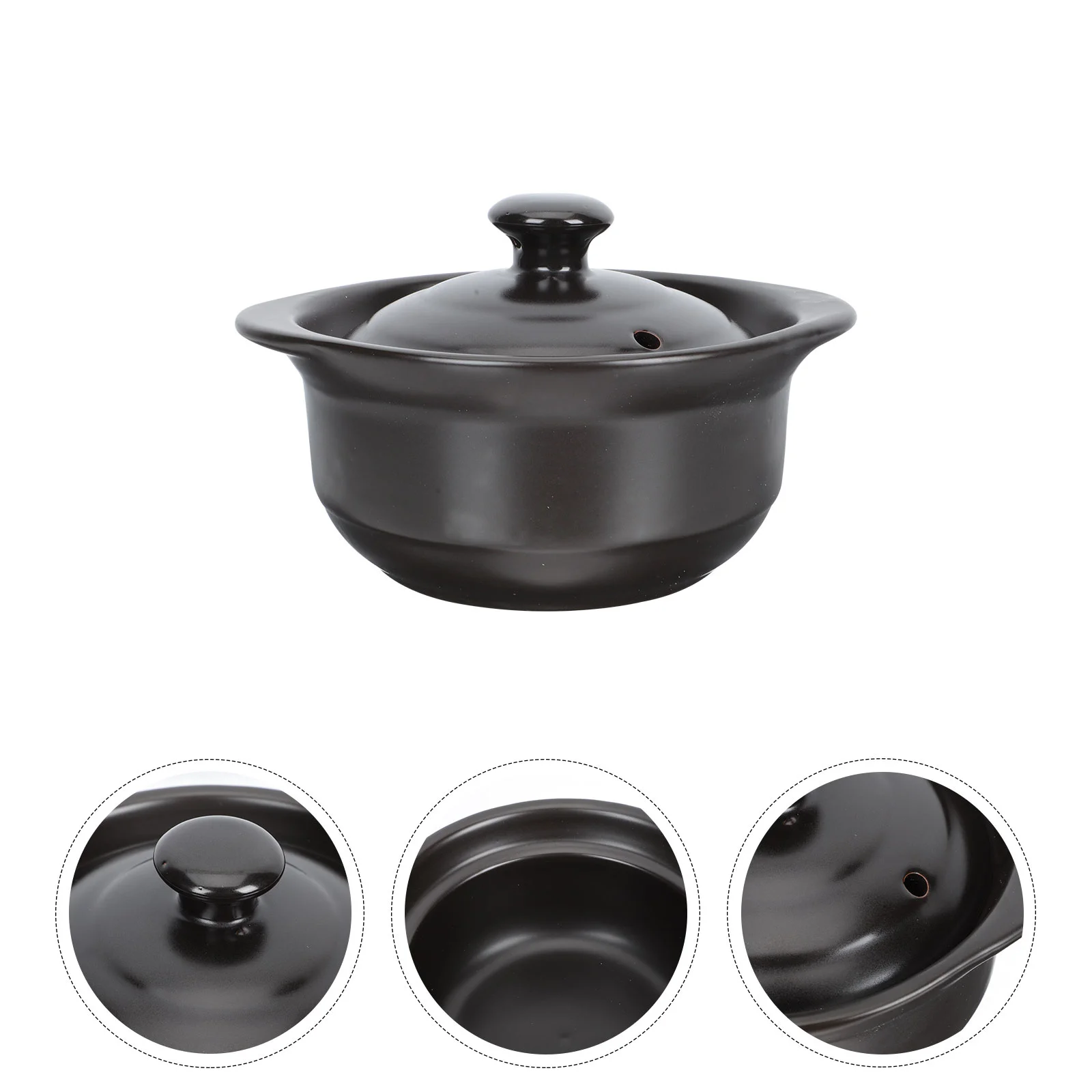 Mini Tart Pans Baking Casserole Soup Pot Ceramic Kitchen Stew Oven 18.7x18.7cm Household Black Ceramics High-temperature 
Mini Tart Pans Baking Casserole Soup Pot Ceramic Kitchen Stew Oven 18.7x18.7cm Household Black Ceramics High-temperature