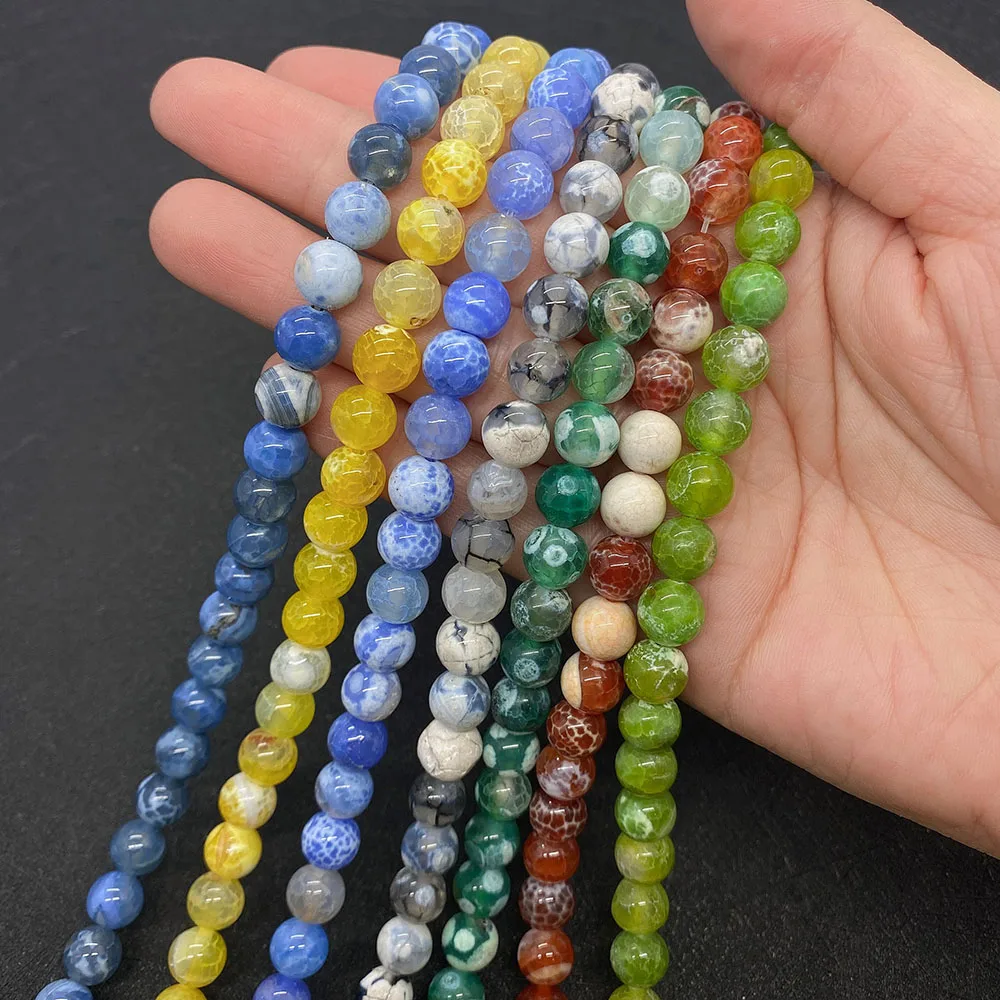 Natural Colored Fire Dragon Vein Agate Beads Round Spaced Loose Stone Bead Necklace Bracelet Gem DIY Handmade Bead Accessories
Natural Colored Fire Dragon Vein Agate Beads Round Spaced Loose Stone Bead Necklace Bracelet Gem DIY Handmade Bead Accessories