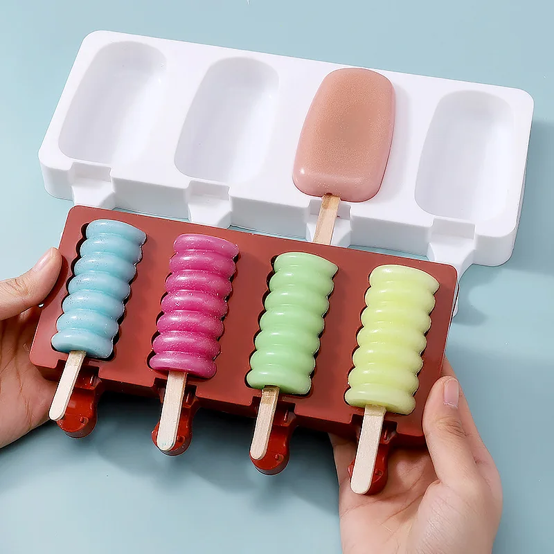 Popsicle Molds Set, Ice Pop Molds Silicone 4 Cavities Ice Cream Mold Oval Cake Pop Mold for DIY Popsicle Ice Cream Baking Mold
Popsicle Molds Set, Ice Pop Molds Silicone 4 Cavities Ice Cream Mold Oval Cake Pop Mold for DIY Popsicle Ice Cream Baking Mold