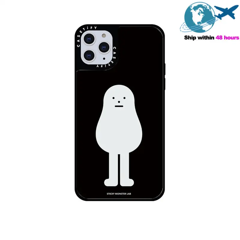 

CASETIFY Cute Little Monster Mirror Case For IPhone 11 12 13 14ProMax 11 12 13 14Pro XsMax XR SE 7P 8P 14Plus Back Cover E0527