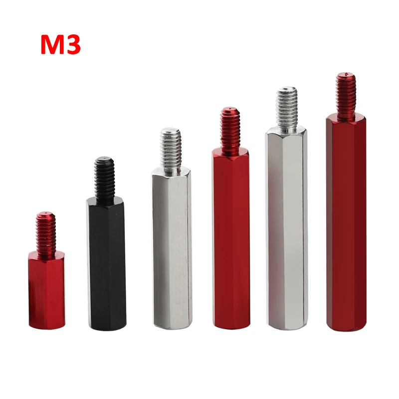 10Pcs M3*L+6mm Aluminum Alloy Round Single Cylinder Head/Hexagon Pillar Hex Standoff Spacer Screws Nuts Pillars
10Pcs M3*L+6mm Aluminum Alloy Round Single Cylinder Head/Hexagon Pillar Hex Standoff Spacer Screws Nuts Pillars
