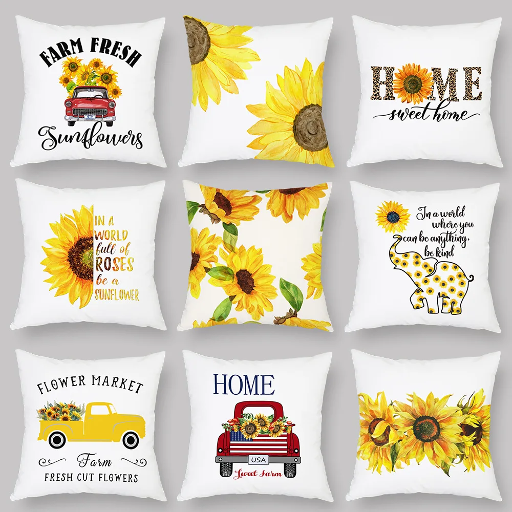 Summer Sunflower Pillowcase Flower White Pillow Case Home Decor 45x45 Square Sofa Throw Pillow Cover Garden Chair Pillow Case
Summer Sunflower Pillowcase Flower White Pillow Case Home Decor 45x45 Square Sofa Throw Pillow Cover Garden Chair Pillow Case