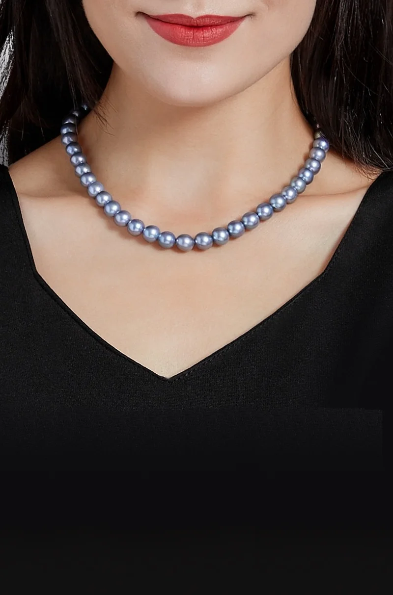 Charming 18"8-9mm Natural Sea Genuine Gray Round Pearl Necklace Women Jewelry Pearl Necklace
Charming 18"8-9mm Natural Sea Genuine Gray Round Pearl Necklace Women Jewelry Pearl Necklace