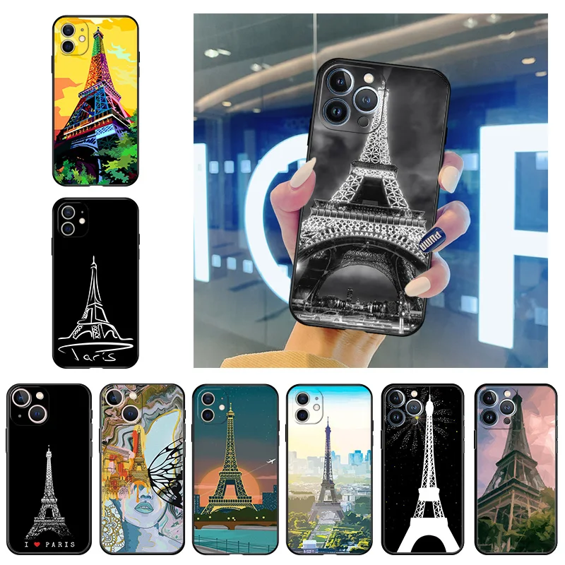 Phone Case for iphone 14 7 8 Plus 11 12 13 Pro XS Max 14Plus Mini XR SE2022 X 6 6s Eiffel Tower Soft Black Silicone Cover Fundas 
Phone Case for iphone 14 7 8 Plus 11 12 13 Pro XS Max 14Plus Mini XR SE2022 X 6 6s Eiffel Tower Soft Black Silicone Cover Fundas