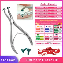 Dental Crown Remover Plier Forceps Removing Temporary Teeth Veneers Spreader Tooth Lab Dentistry Surgical Tool Rubber Tipped