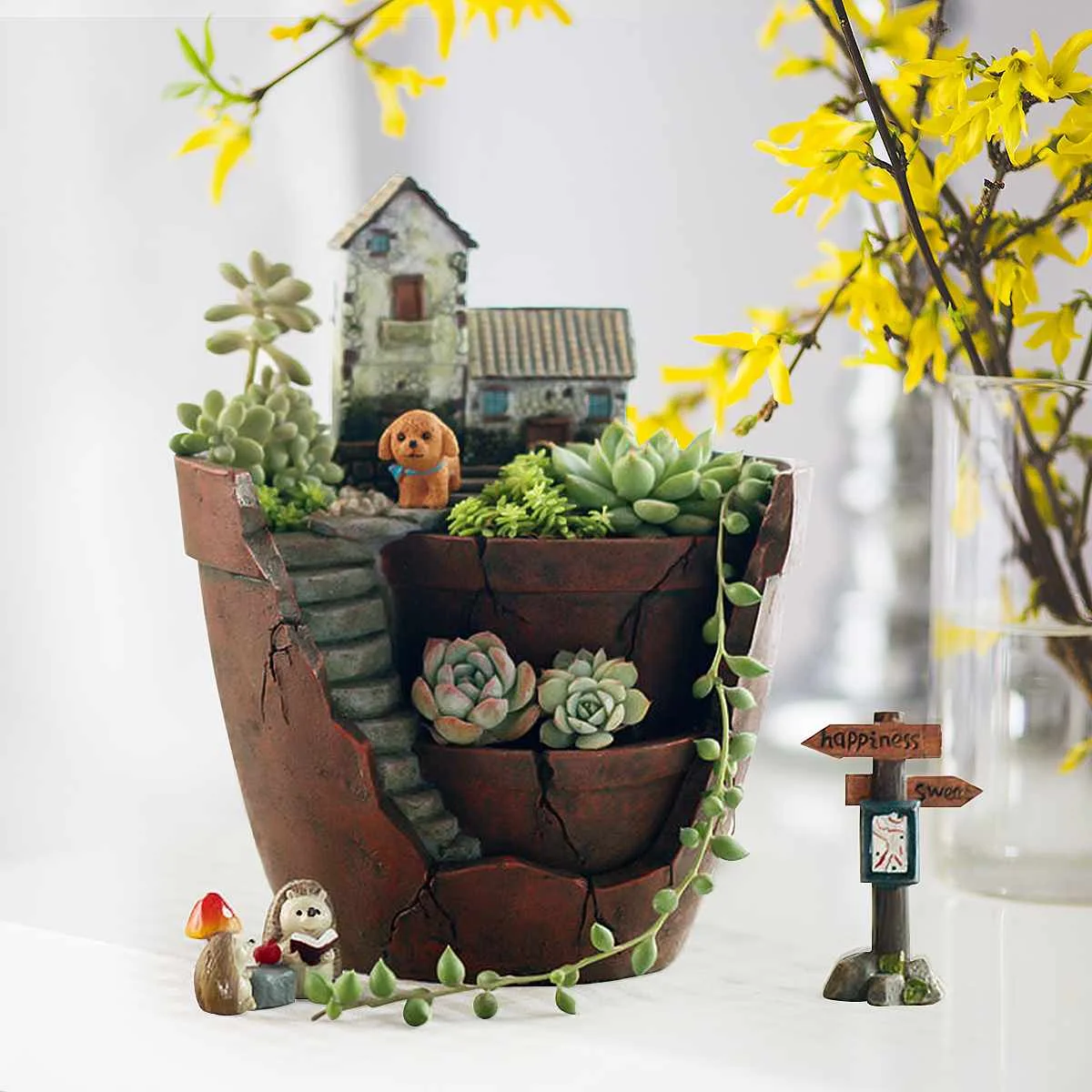 Sky Garden Micro Landscape Flower Pot Planter Bonsai Succulents Plants Garden Pots for Office Home Decoration Craft Ornaments
Sky Garden Micro Landscape Flower Pot Planter Bonsai Succulents Plants Garden Pots for Office Home Decoration Craft Ornaments