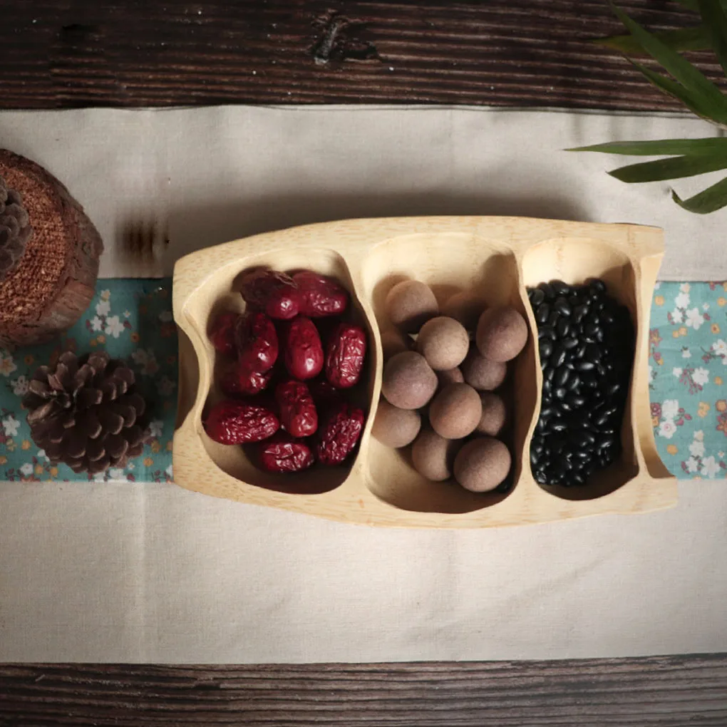 3-Section Bamboo Root Snack Plate Appetizer Tray Dried Fruit Plate Handmade for Living Room Office New
3-Section Bamboo Root Snack Plate Appetizer Tray Dried Fruit Plate Handmade for Living Room Office New