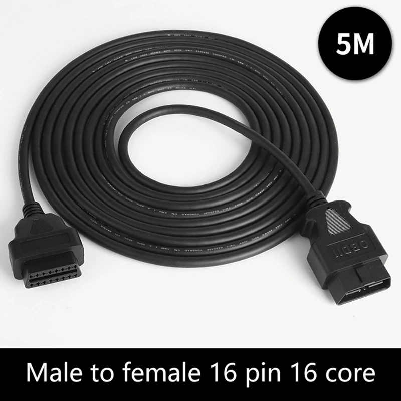 Car 16PIN OBD 2 II 5M Extension Cord Male To Female Connector OBD Extension Cord EML 327 Adapter Diagnostic Tool
Car 16PIN OBD 2 II 5M Extension Cord Male To Female Connector OBD Extension Cord EML 327 Adapter Diagnostic Tool