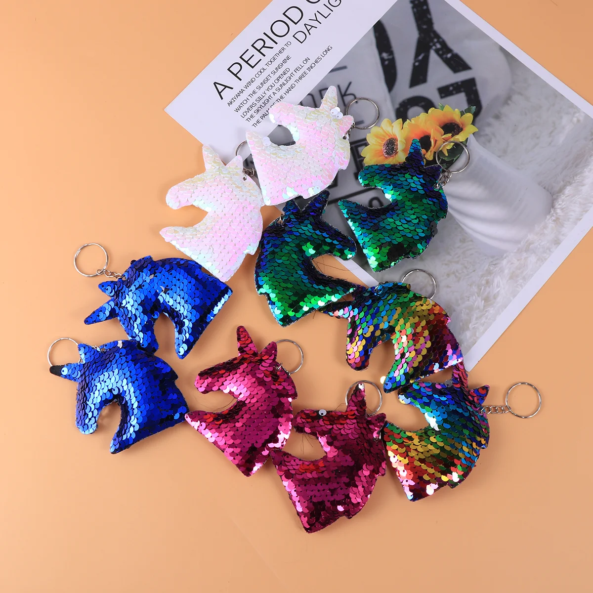 8pcs Glitter Sequins Unicorn Keychain Keyring Colorful Key Chain Charm Key Holder
8pcs Glitter Sequins Unicorn Keychain Keyring Colorful Key Chain Charm Key Holder