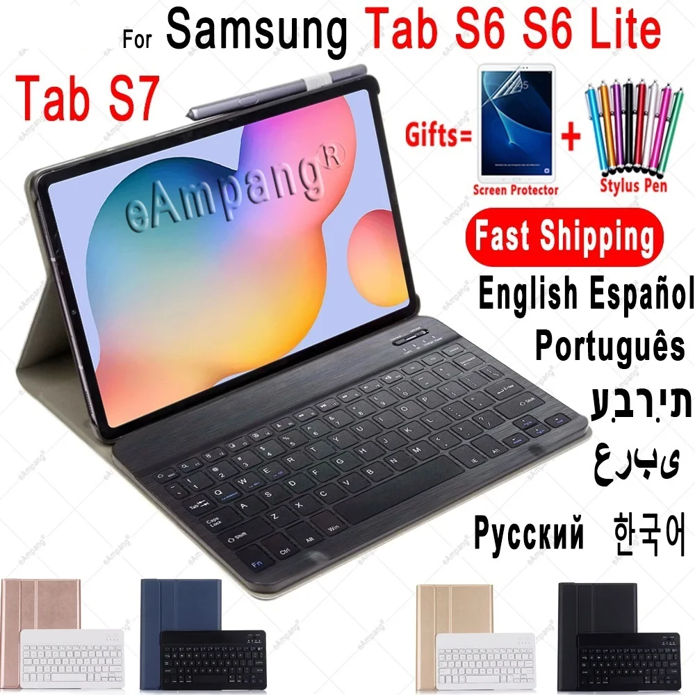 Чехол для Samsung Galaxy Tab S6 Lite 10,4, чехол для клавиатуры Tab S6 10,5, S7 11, чехол с русской, испанской, английской, корейской, Арабской клавиатурой
Чехол для Samsung Galaxy Tab S6 Lite 10,4, чехол для клавиатуры Tab S6 10,5, S7 11, чехол с русской, испанской, английской, корейской, Арабской клавиатурой