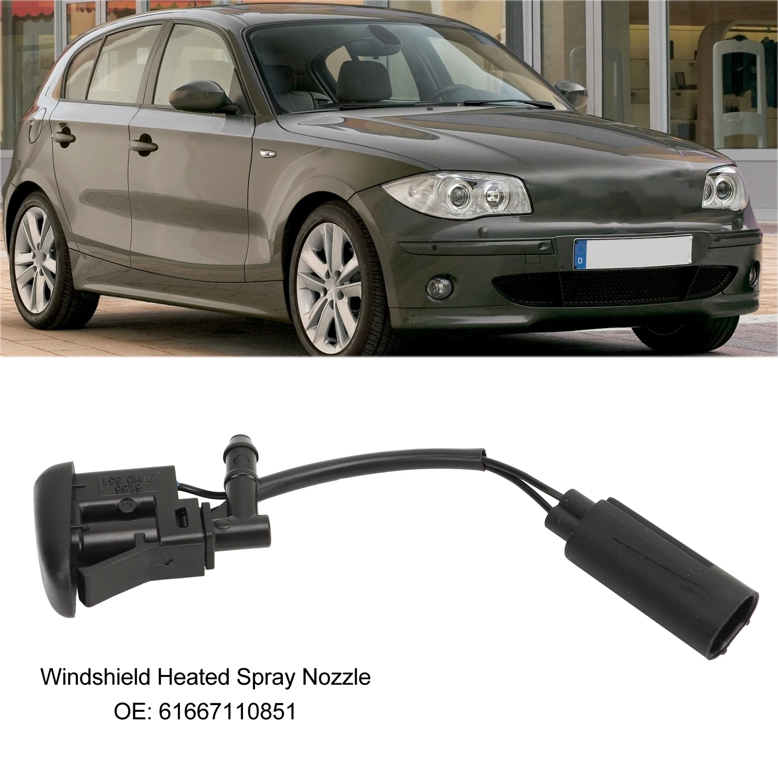 Омыватель лобового стекла с подогревом, Распылительная насадка, Омыватель лобового стекла 61667110851 для BMW 1 серии E87 2005-2011
Омыватель лобового стекла с подогревом, Распылительная насадка, Омыватель лобового стекла 61667110851 для BMW 1 серии E87 2005-2011