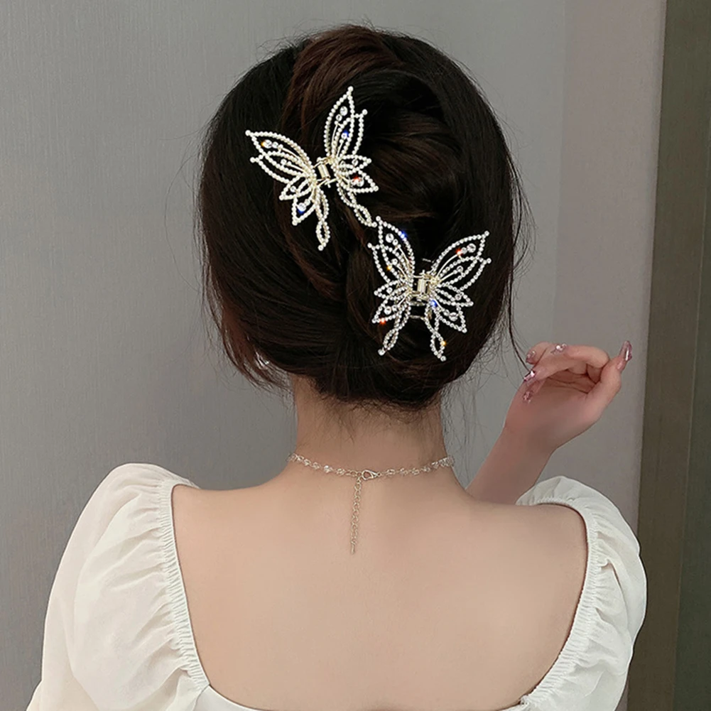 Fashion Metal Rhinestone Hair Claw Butterfly Hair Clips Women Girl Elegant Ponytail Claw Clip Vintage Hairpin Hair Accessories
Fashion Metal Rhinestone Hair Claw Butterfly Hair Clips Women Girl Elegant Ponytail Claw Clip Vintage Hairpin Hair Accessories
