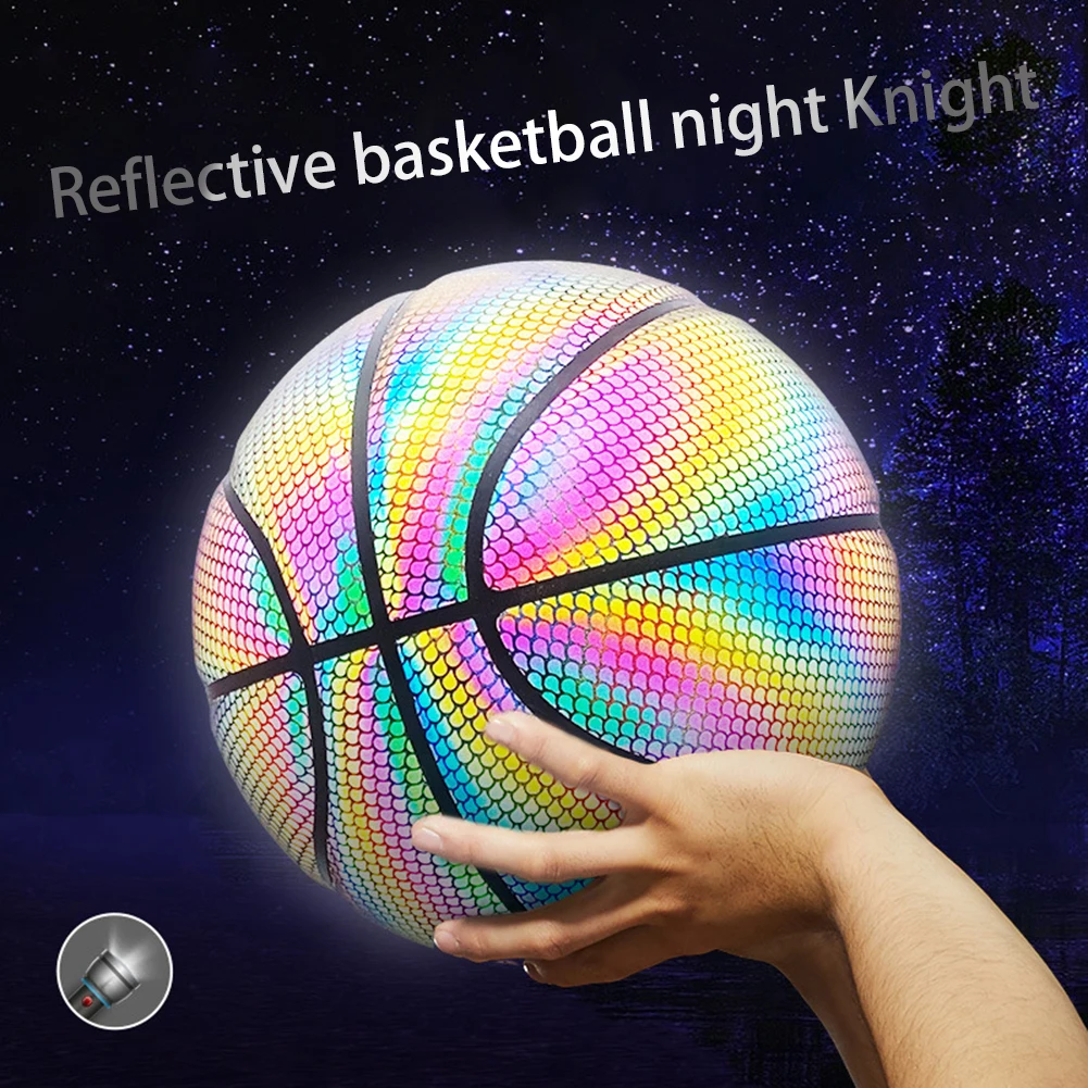 PU Luminous Basketball Bright Reflective Ball Wear-Resistant Night Game Street Glowing Basketball for Outdoor Playing Equipment
PU Luminous Basketball Bright Reflective Ball Wear-Resistant Night Game Street Glowing Basketball for Outdoor Playing Equipment