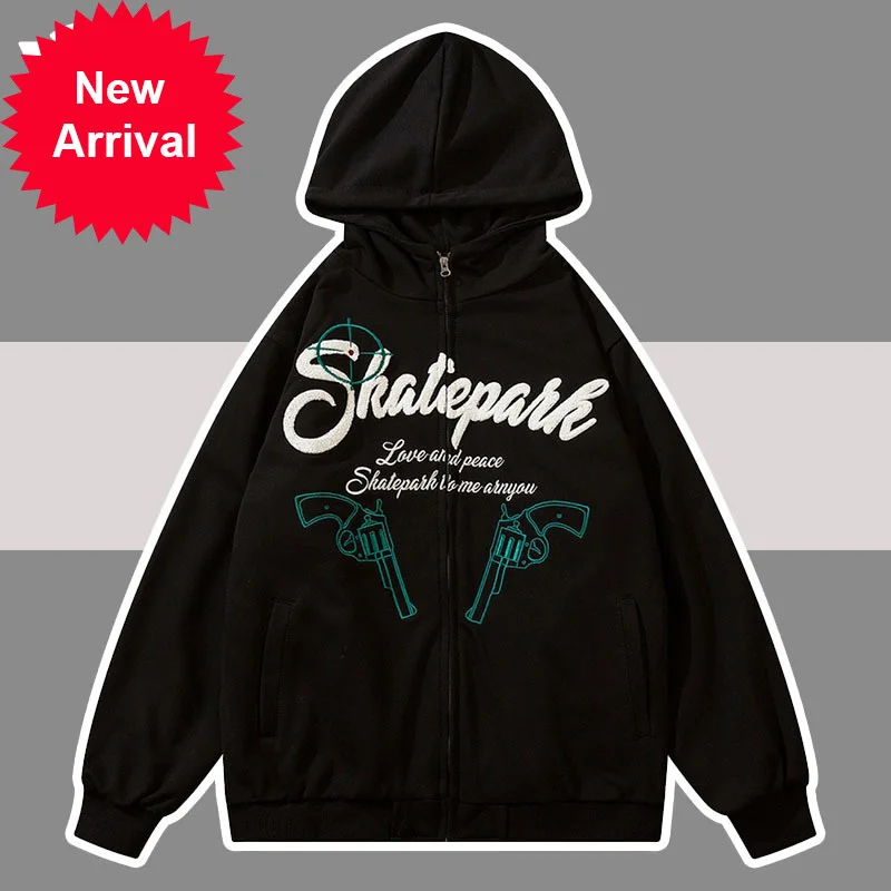 Cardigan Letters Revolver Embroidery Hoodies Men Vintage Streetwear Cotton Zipper Hoodie Jacket Fall Hip Hop Hooded Sweatshirts
Cardigan Letters Revolver Embroidery Hoodies Men Vintage Streetwear Cotton Zipper Hoodie Jacket Fall Hip Hop Hooded Sweatshirts