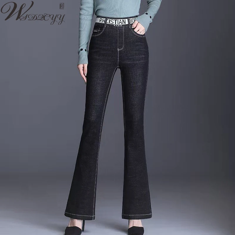 Women Vintage Skinny Jean Stretch Letter Print High Waist Flare Jeans Spring Autumn Casual Denim Trouser Plus Size Straight Pant
Women Vintage Skinny Jean Stretch Letter Print High Waist Flare Jeans Spring Autumn Casual Denim Trouser Plus Size Straight Pant