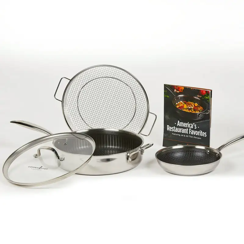 Titan, Tri-Ply 6 Piece Cookware Set, Nonstick Cookware Set, Stainless Steel, Dishwasher Safe, Oven Safe
Titan, Tri-Ply 6 Piece Cookware Set, Nonstick Cookware Set, Stainless Steel, Dishwasher Safe, Oven Safe