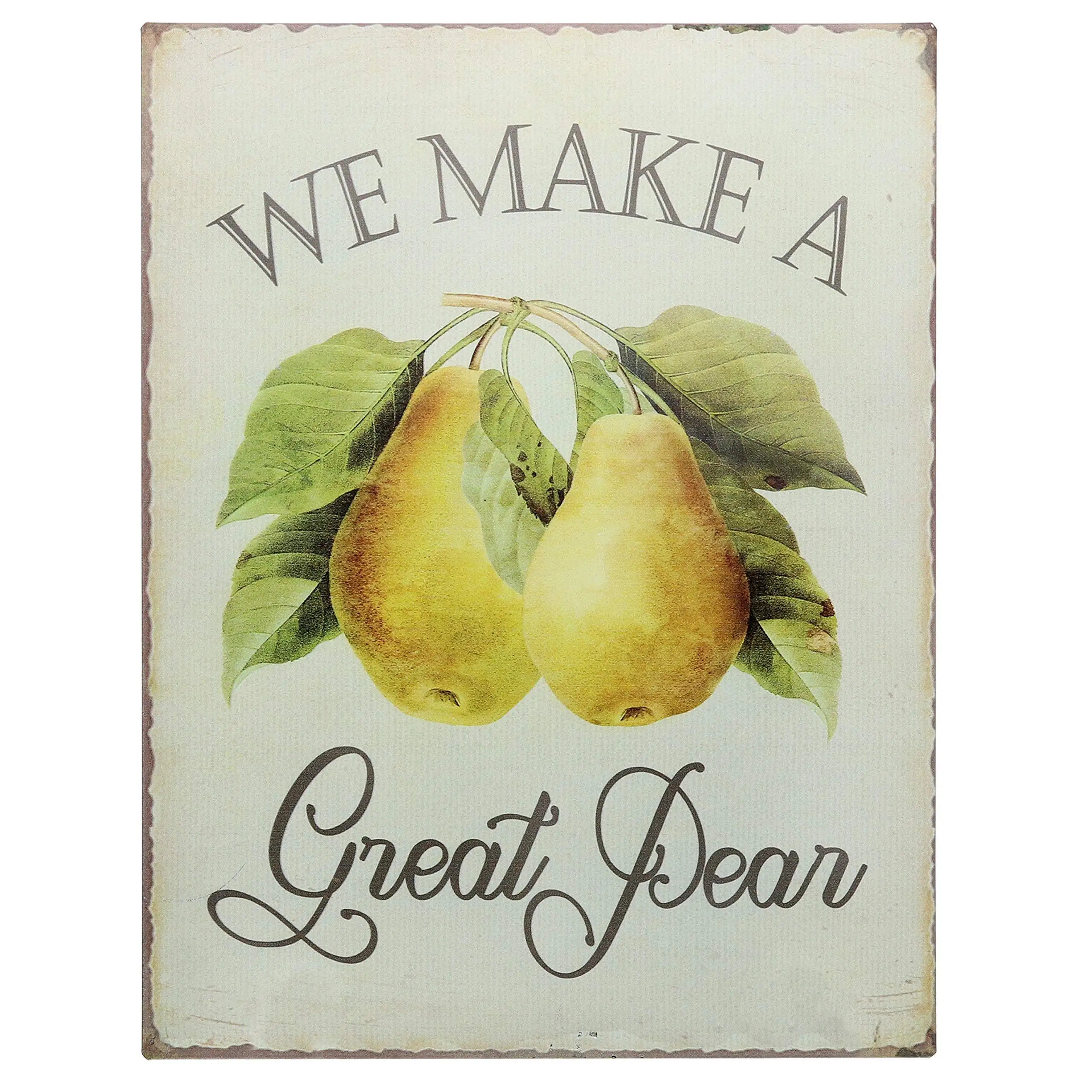 We Make A Great Pear Funny Retro Vintage Tin Bar Sign Country Home Decor /8x12 INCH
We Make A Great Pear Funny Retro Vintage Tin Bar Sign Country Home Decor /8x12 INCH