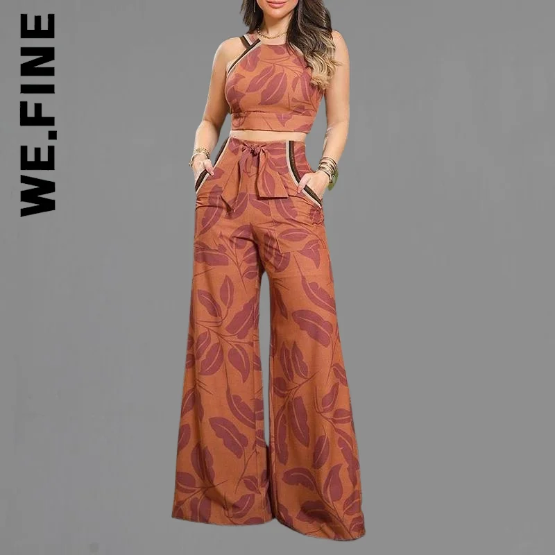 We.Fine Fashion Women Set Leaf Print Sleeveless Top & Pants Set 2 Piece Set Party Chic Female Women's Warm Suit
We.Fine Fashion Women Set Leaf Print Sleeveless Top & Pants Set 2 Piece Set Party Chic Female Women's Warm Suit