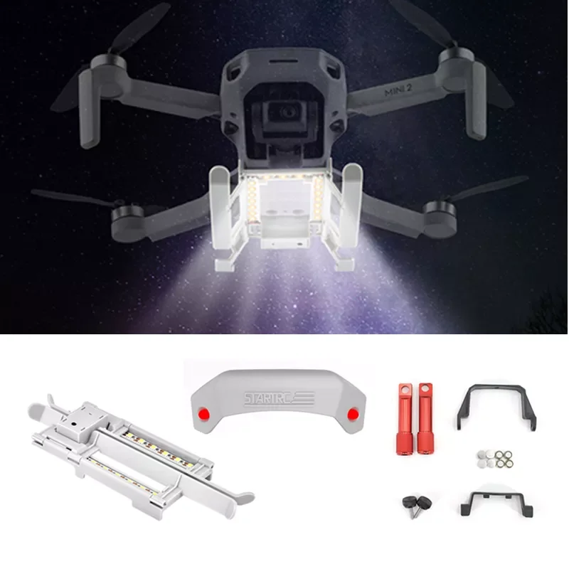 Комплект аксессуаров для дрона Mini 2 / Mavic mini / Mini SE, светодиодный шасси, складной комплект аксессуаров для ночного освещения, защитный карданн...
Комплект аксессуаров для дрона Mini 2 / Mavic mini / Mini SE, светодиодный шасси, складной комплект аксессуаров для ночного освещения, защитный карданн...
